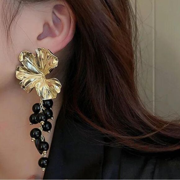 Bohemian flower earrings N560 - Picture 2 of 5